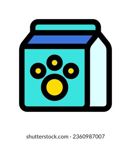 Icono modificable del vector de alimento para mascotas. Veterinaria, animal, cuidado de mascotas, tienda de mascotas. Parte de una familia de iconos grandes. Perfecto para interfaces web y de aplicaciones, presentaciones, infografías, etc