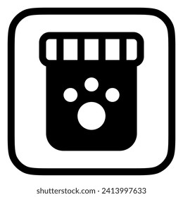 Icono de vector de medicina para mascotas editable. Veterinaria, animal, cuidado de mascotas, tienda de mascotas. Parte de una familia de iconos grandes. Perfecto para interfaces web y de aplicaciones, presentaciones, infografías, etc