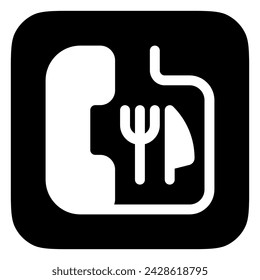 Icono de vector de orden de teléfono editable. Parte de una gran familia de iconos. Perfecto para interfaces web y aplicaciones, presentaciones, infografías, etc