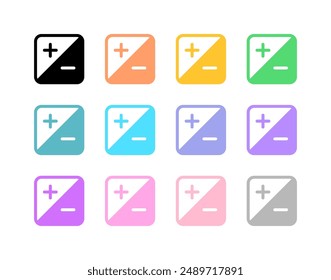 Editable photo exposure, plus and minus vector icon. Part of a big icon set family. Perfect for web and app interfaces, presentations, infographics, etc
