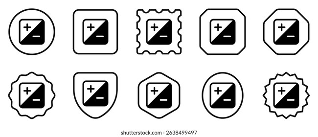 Editable photo exposure, plus and minus vector icon. Part of a big icon set family. Perfect for web and app interfaces, presentations, infographics, etc
