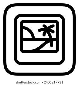 Icono de vector de foto editable. Parte de una familia de iconos grandes. Perfecto para interfaces web y de aplicaciones, presentaciones, infografías, etc