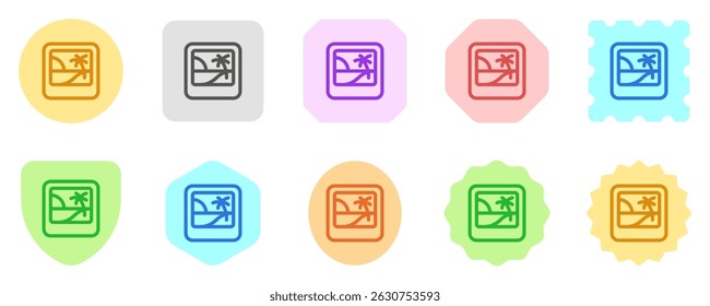 Icono de Vector de fotos editable. Parte de una gran familia de iconos. Perfecto para interfaces de Web y App, presentaciones, infografías, etc