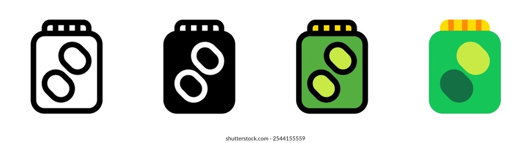 Editable pickle jar vector icon. Part of a big icon set family. Perfect for web and app interfaces, presentations, infographics, etc