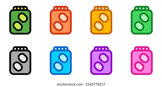 Editable pickle jar vector icon. Part of a big icon set family. Perfect for web and app interfaces, presentations, infographics, etc