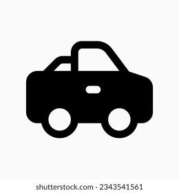 Editable pick-up truck vector icon. Vehicles, transportation, travel. Part of a big icon set family. Perfect for web and app interfaces, presentations, infographics, etc