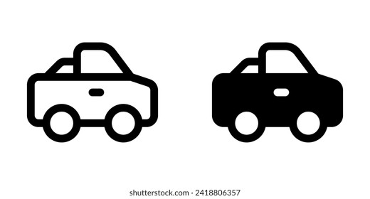 Editable pick-up truck vector icon. Vehicles, transportation, travel. Part of a big icon set family. Perfect for web and app interfaces, presentations, infographics, etc