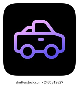 Editable pick-up truck vector icon. Vehicles, transportation, travel. Part of a big icon set family. Perfect for web and app interfaces, presentations, infographics, etc
