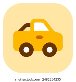 Editable pick-up truck vector icon. Vehicles, transportation, travel. Part of a big icon set family. Perfect for web and app interfaces, presentations, infographics, etc
