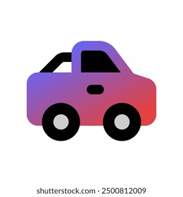 Icono de Vector de camioneta pick-up editable. Vehículos, transporte, viajes. Parte de una gran familia de iconos. Perfecto para interfaces de Web y App, presentaciones, infografías, etc