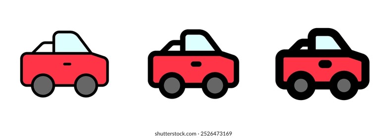 Editable pick-up truck vector icon. Vehicles, transportation, travel. Part of a big icon set family. Perfect for web and app interfaces, presentations, infographics, etc