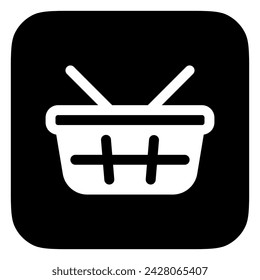 Icono editable del vector de la cesta de la compra del picnic. Parte de una gran familia de iconos. Perfecto para interfaces web y aplicaciones, presentaciones, infografías, etc
