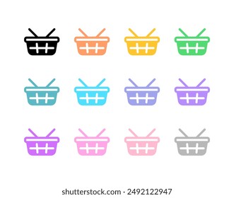 Vector Icono de cesta de la compra de picnic editable. Parte de una gran familia de iconos. Perfecto para interfaces de Web y App, presentaciones, infografías, etc