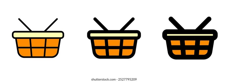 Editable picnic shopping basket vector icon. Part of a big icon set family. Perfect for web and app interfaces, presentations, infographics, etc