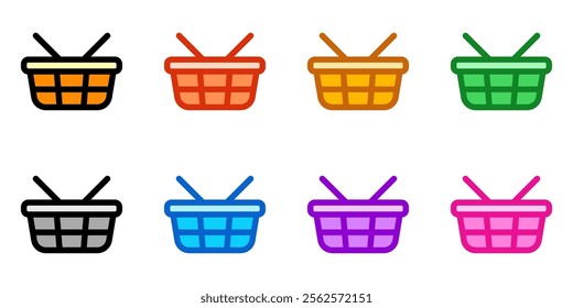Editable picnic shopping basket vector icon. Part of a big icon set family. Perfect for web and app interfaces, presentations, infographics, etc