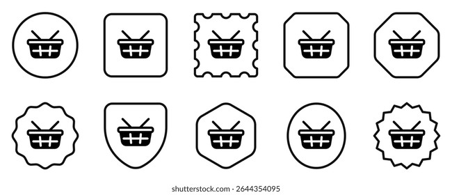 Icono de Vector de cesta de compras de picnic editable. Parte de una gran familia de iconos. Perfecto para interfaces de Web y App, presentaciones, infografías, etc