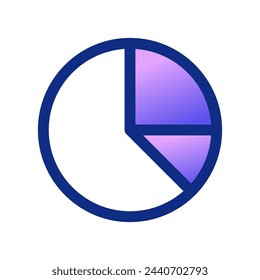 Editable pie chart vector icon. Part of a big icon set family. Perfect for web and app interfaces, presentations, infographics, etc