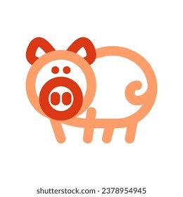 Editable pig, sow, boar vector icon. Animal, farm, livestock. Part of a big icon set family. Perfect for web and app interfaces, presentations, infographics, etc