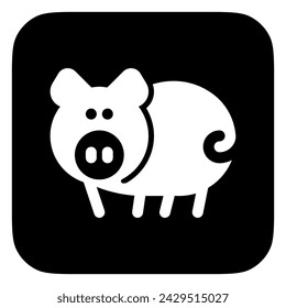 Editable pig, sow, boar vector icon. Animal, farm, livestock. Part of a big icon set family. Perfect for web and app interfaces, presentations, infographics, etc