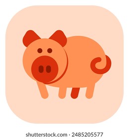 Editable pig, sow, boar vector icon. Animal, farm, livestock. Part of a big icon set family. Perfect for web and app interfaces, presentations, infographics, etc