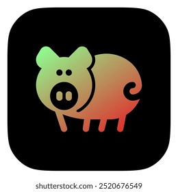 Editable pig, sow, boar vector icon. Animal, farm, livestock. Part of a big icon set family. Perfect for web and app interfaces, presentations, infographics, etc