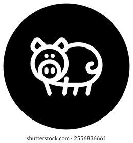 Editable pig, sow, boar vector icon. Animal, farm, livestock. Part of a big icon set family. Perfect for web and app interfaces, presentations, infographics, etc