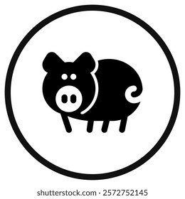 Editable pig, sow, boar vector icon. Animal, farm, livestock. Part of a big icon set family. Perfect for web and app interfaces, presentations, infographics, etc