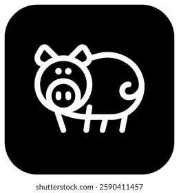 Editable pig, sow, boar vector icon. Animal, farm, livestock. Part of a big icon set family. Perfect for web and app interfaces, presentations, infographics, etc