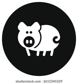 Editable pig, sow, boar vector icon. Animal, farm, livestock. Part of a big icon set family. Perfect for web and app interfaces, presentations, infographics, etc