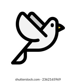 Editable pigeon vector icon. Wedding, valentine, love, celebration. Part of a big icon set family. Perfect for web and app interfaces, presentations, infographics, etc