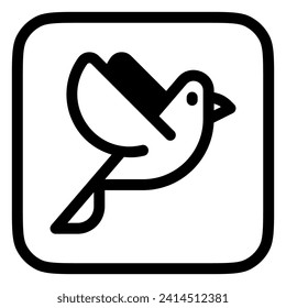 Editable pigeon vector icon. Wedding, valentine, love, celebration. Part of a big icon set family. Perfect for web and app interfaces, presentations, infographics, etc