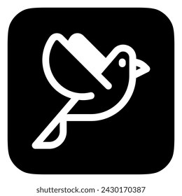 Editable pigeon vector icon. Wedding, valentine, love, celebration. Part of a big icon set family. Perfect for web and app interfaces, presentations, infographics, etc