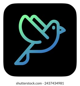 Editable pigeon vector icon. Wedding, valentine, love, celebration. Part of a big icon set family. Perfect for web and app interfaces, presentations, infographics, etc