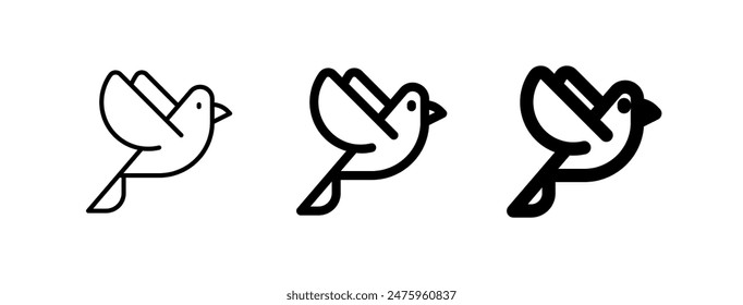 Editable pigeon vector icon. Wedding, valentine, love, celebration. Part of a big icon set family. Perfect for web and app interfaces, presentations, infographics, etc