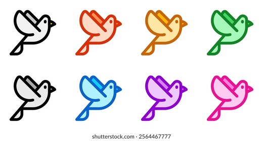 Editable pigeon vector icon. Wedding, valentine, love, celebration. Part of a big icon set family. Perfect for web and app interfaces, presentations, infographics, etc