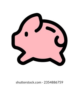 Editable piggy bank vector icon. Part of a big icon set family. Finance, business, investment, accounting. Perfect for web and app interfaces, presentations, infographics, etc