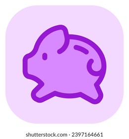 Bearbeitbares Sparschwein-Vektorsymbol. Teil einer großen Icon-Set-Familie. Finanzen, Wirtschaft, Investitionen, Rechnungswesen. Perfekt für Web- und App-Schnittstellen, Präsentationen, Infografiken usw.