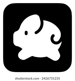 Editierbares Sparschwein-Vektor-Symbol. Teil einer großen Icon-Set-Familie. Finanzen, Wirtschaft, Investitionen, Buchhaltung. Perfekt für Web- und App-Schnittstellen, Präsentationen, Infografiken usw