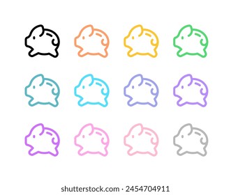 Icono de Vector de hucha editable. Parte de una gran familia de iconos. Finanzas, negocios, inversiones, contabilidad. Perfecto para interfaces de Web y App, presentaciones, infografías, etc