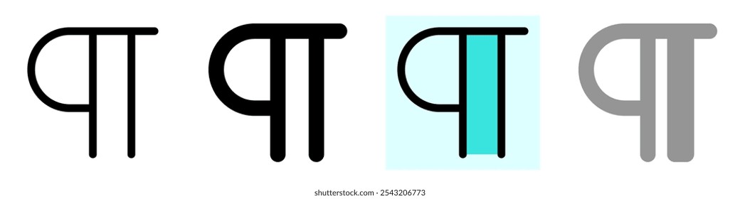 Editable pilcrow, paragraph symbol vector icon. Part of a big icon set family. Perfect for web and app interfaces, presentations, infographics, etc