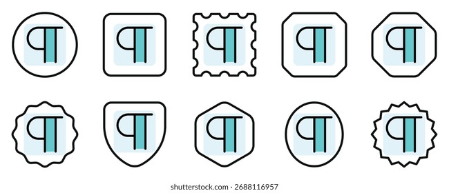 Pilcrow editable, ícono de Vector de símbolo de párrafo. Parte de una gran familia de iconos. Perfecto para interfaces de Web y App, presentaciones, infografías, etc