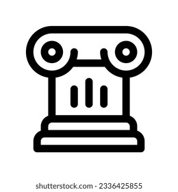 Editable pillar vector icon. History, museum, art. Part of a big icon set family. Perfect for web and app interfaces, presentations, infographics, etc