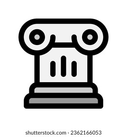 Editable pillar vector icon. History, museum, art. Part of a big icon set family. Perfect for web and app interfaces, presentations, infographics, etc