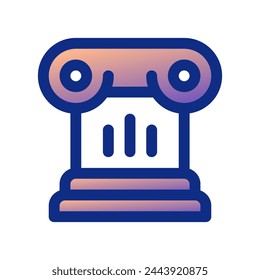 Editable pillar vector icon. History, museum, art. Part of a big icon set family. Perfect for web and app interfaces, presentations, infographics, etc