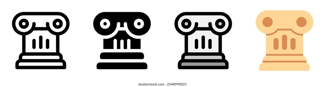 Editable pillar vector icon. History, museum, art. Part of a big icon set family. Perfect for web and app interfaces, presentations, infographics, etc