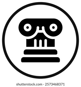 Editable pillar vector icon. History, museum, art. Part of a big icon set family. Perfect for web and app interfaces, presentations, infographics, etc