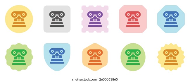 Icono de Vector de pilar editable. Historia, museo, arte. Parte de una gran familia de iconos. Perfecto para interfaces de Web y App, presentaciones, infografías, etc