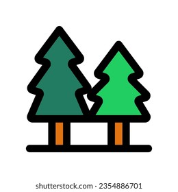 Editable pine trees vector icon. Part of a big icon set family. Perfect for web and app interfaces, presentations, infographics, etc