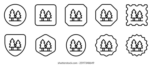 Editable pine trees vector icon. Part of a big icon set family. Perfect for web and app interfaces, presentations, infographics, etc