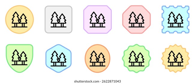 Editable pine trees vector icon. Part of a big icon set family. Perfect for web and app interfaces, presentations, infographics, etc